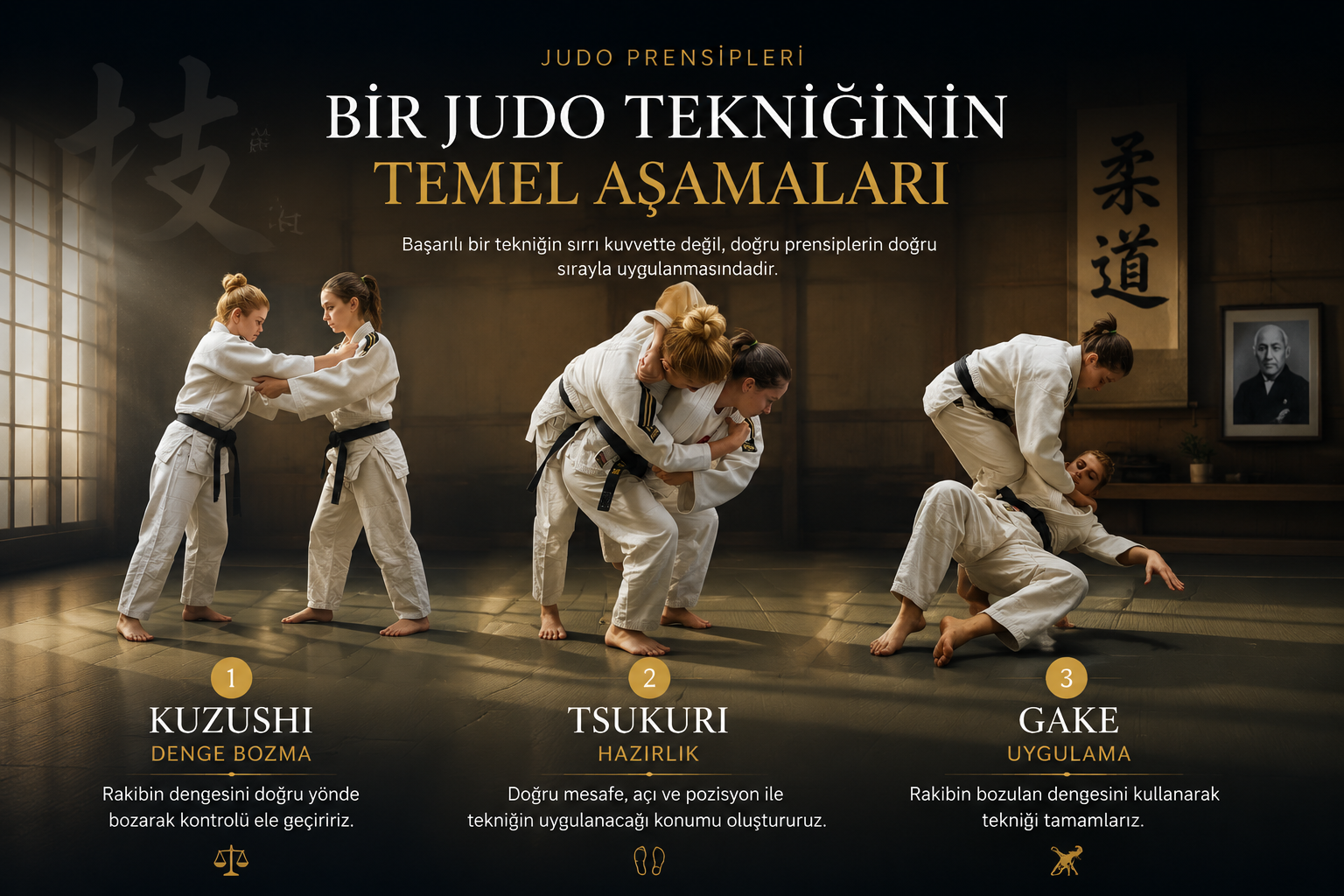 Bir Judo Tekniğinin Bölümleri